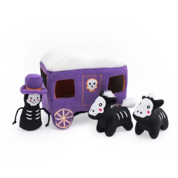ZippyPaws | Halloween Burrow 萬聖節限定 幽靈馬車 尋寶藏食益智玩具 