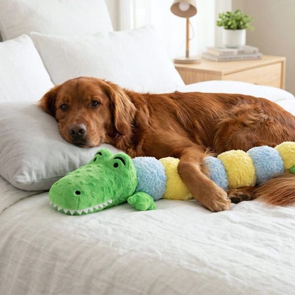 PatchWorkPet | 超大鱷魚毛毛蟲玩具 