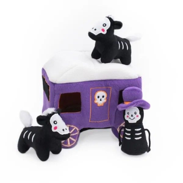 ZippyPaws | Halloween Burrow 萬聖節限定 幽靈馬車 尋寶藏食益智玩具 