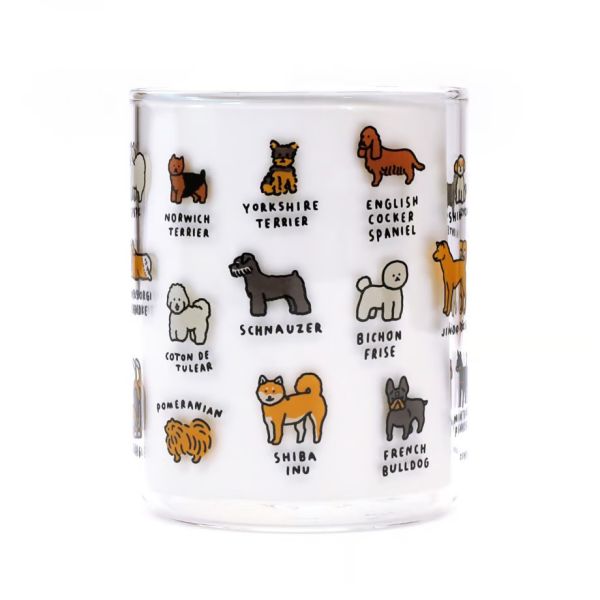 Zero Per Zero | Dog Dictionary 狗勾圖鑑 透明玻璃杯 430ml 