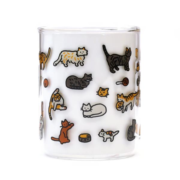 Zero Per Zero | Cat Dictionary 貓咪圖鑑 透明玻璃杯 430ml 