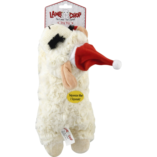 Multipet | Lamb Chop® 聖誕帽長睫毛綿羊啾啾玩偶 