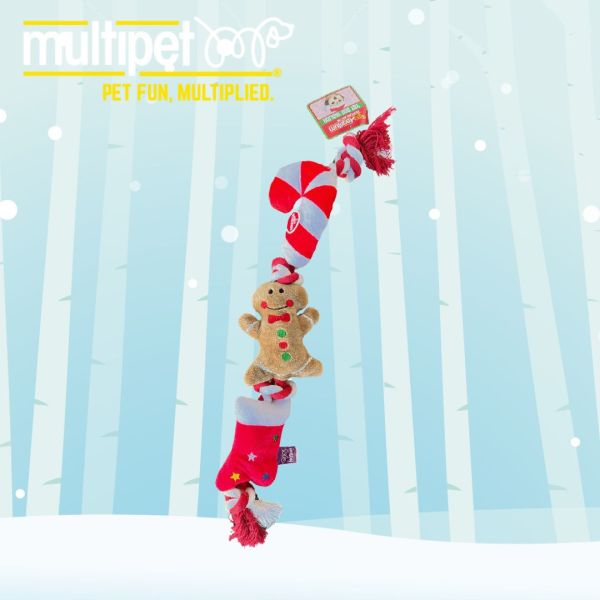 Multipet | 聖誕拔河繩結玩具 