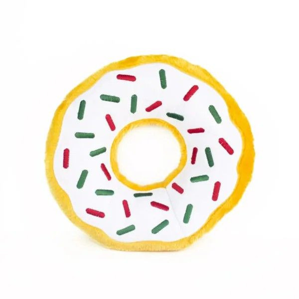 ZippyPaws | Donutz 聖誕節限定 巨大白巧克力甜甜圈玩具 