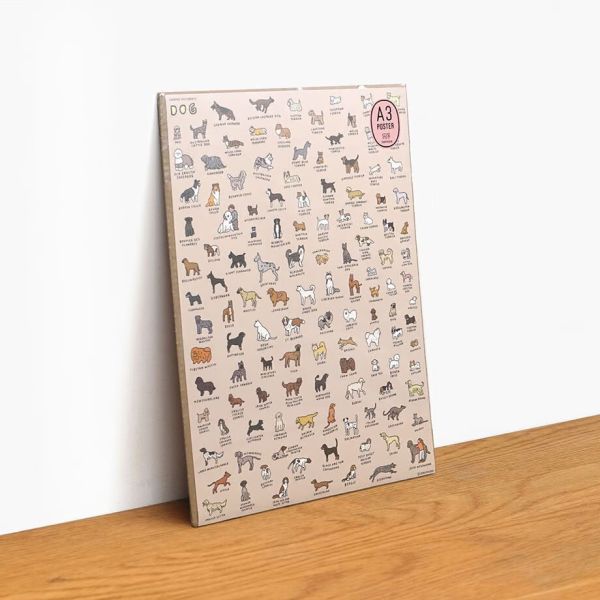 Zero Per Zero | Dog Dictionary 狗勾圖鑑 A3海報 