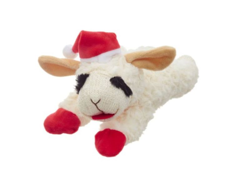Multipet | Lamb Chop® 聖誕帽長睫毛綿羊啾啾玩偶 