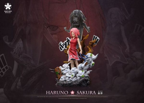 櫻花 studio 火影輕雕像共鳴系列第十二彈春野櫻&第十三彈犬塚牙 