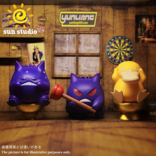 SUN studio 便秘可達鴨馬桶可達鴨&通馬桶耿鬼 