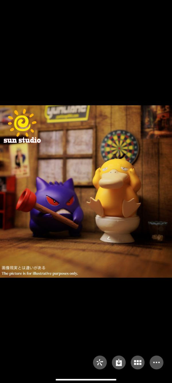 SUN studio 便秘可達鴨馬桶可達鴨&通馬桶耿鬼 