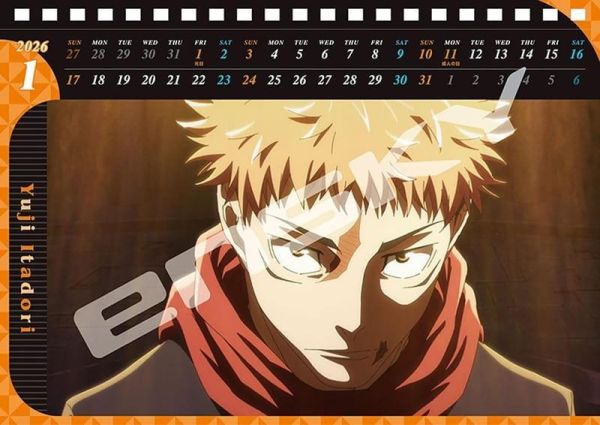 CL-20 咒術迴戰 桌上型月曆 桌曆 2027年 15x21cm*13張*10/31發售! 咒術迴戰,桌上型月曆,桌曆,日曆,2027年