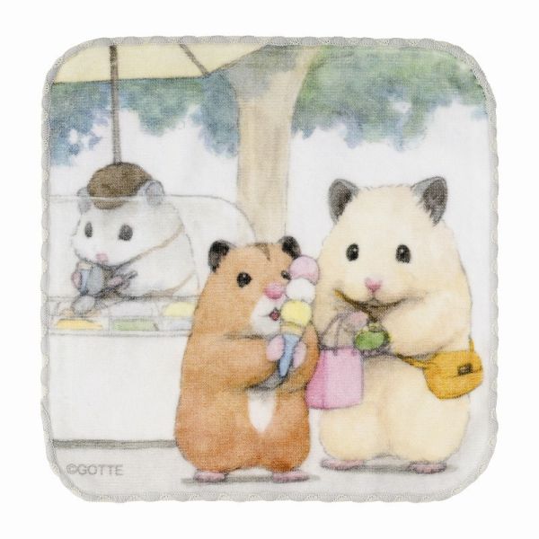 GORILLAND 倉鼠 助六的日常 Ham Ham 手帕 方巾 可選款 2025原畫展 倉鼠,助六的日常,黃金鼠,波利鼠,熊鼠,韓彬,GOTTE,手帕,毛巾,方巾,Ham,原畫展