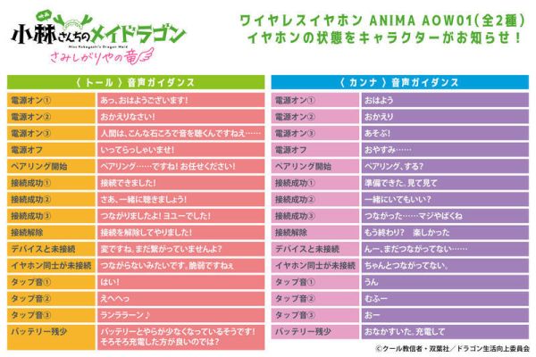 ONKYO 小林家的龍女僕 朵露 康娜 聯名耳機 ANIMA AOW01【跨境】*10月中~下旬發售! ONKYO,小林家的龍女僕,朵露,康娜,聯名,耳機,ANIMA ,AOW01,小林さんちのメイドラゴン