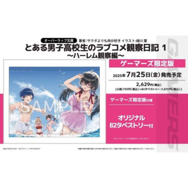 各店家特典版 日文小說 サラダよりも肉が好き「とある男子高校生のラブコメ観察日記 (1)」*7/25發售 日文小說,特典,サラダよりも肉が好き,とある男子高校生のラブコメ観察日記,ハーレム観察編