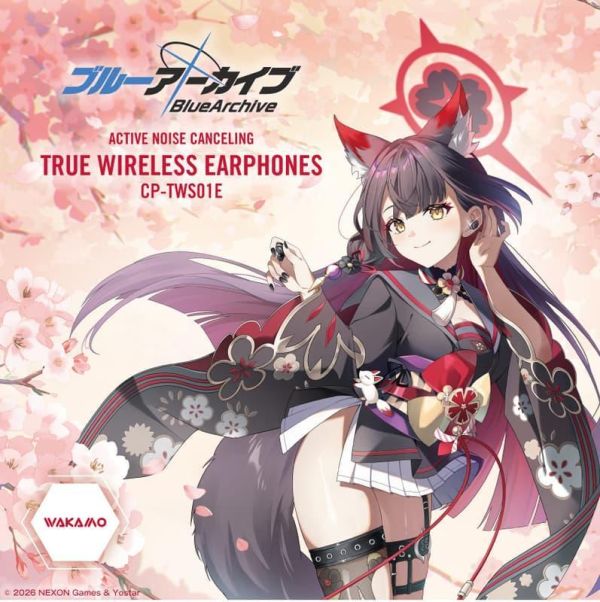 ONKYO 蔚藍檔案 狐坂若藻 聯名耳機 CP-TWS01E【跨境】0312*5月下旬～6月上旬發售! ONKYO,蔚藍檔案,狐坂若藻,聯名,耳機,CP-TWS01E,ブルーアーカイブ,ワカモ