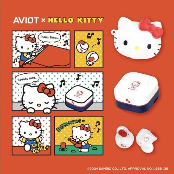 AVIOT 凱蒂貓 Hello Kitty 聯名耳機 TE-Q3-KTY 附特製收納盒【跨境】再販*7月發售! AVIOT,凱蒂貓,Hello Kitty,聯名,耳機,TE-Q3-KTY,特製,收納盒,ハローキティ