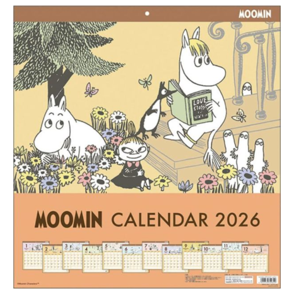 CL-69 姆明 MOOMIN 嚕嚕米 2026年 壁掛式月曆 掛曆 *9/20發售! CL-69,姆明,MOOMIN,嚕嚕米,2026年,壁掛式,月曆,掛曆,ムーミン,2026年,カレンダー