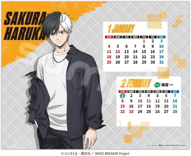 CL-26 WIND BREAKER 防風少年 2026年 桌上型月曆 桌曆 *12/13發售! CL-26,WIND BREAKER,防風少年,2026年,桌上型,月曆,桌曆,カレンダー