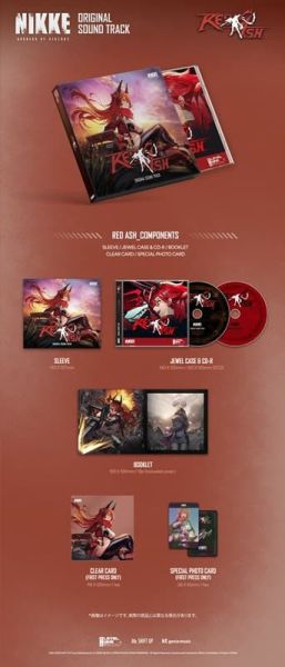 animate特典版 勝利女神：妮姬 NIKKE OST 原聲帶 RED ASH*2月發售! 勝利の女神,animate,特典,勝利女神,妮姬,NIKKE,OST,原聲帶,RED ASH