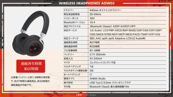 ONKYO 少女樂團吶喊吧  頭戴式 耳罩式 聯名耳機 ANIMA AOW03【跨境】1029*12月下旬～1月上旬發售 ONKYO,少女樂團吶喊吧,頭戴式,耳罩式,聯名,耳機,ANIMA,AOW03,ガールズバンドクライ