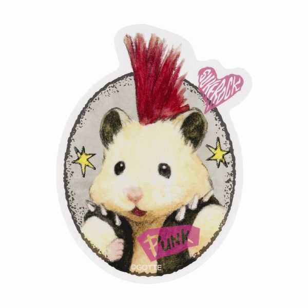 GORILLAND 倉鼠 助六的日常 想叛逆一下 貼紙 可選款 倉鼠,助六的日常,黃金鼠,波利鼠,熊鼠,韓彬,GOTTE,叛逆,龐克,饒舌歌手,搖滾,貼紙,想壞壞