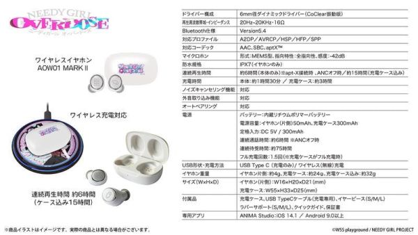 ONKYO 主播女孩重度依賴 聯名耳機 AOW01 MARKⅡ【跨境】0805*9月下旬～10月上旬發售! ONKYO,主播女孩重度依賴,聯名,耳機,AOW01,MARKⅡ,NEEDY GIRL OVERDOSE