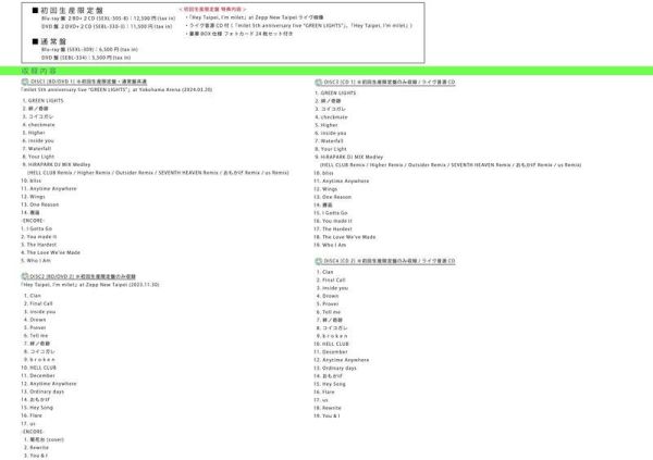 各店家特典版 milet 5th 紀念演唱會 LIVE「GREEN LIGHTS」藍光BD DVD*7/23發售! 店家特典,milet,5th,紀念,演唱會,LIVE,GREEN LIGHTS,藍光BD,DVD
