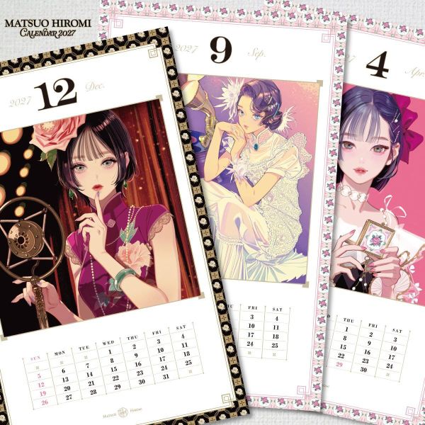 BOOTH 松尾裕美 マツオヒロミ 2027年壁掛式月曆 掛曆 壁掛式月曆,月曆,掛曆,2027年,松尾裕美,マツオヒロミ