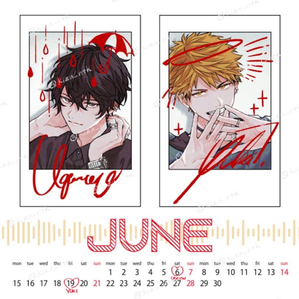 不限通路 キヅナツキ GIVEN 被贈與的未來 2026年月曆 桌曆*1月中旬發售! キヅナツキ,2026年,月曆,桌曆,立夏,真冬,被贈與的未來,ギヴン,ギヴンカレンダー2026