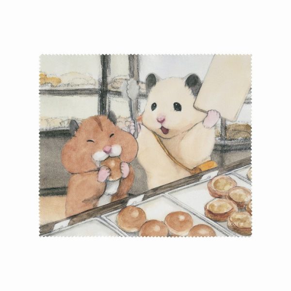 GORILLAND 倉鼠 助六的日常 眼鏡盒 附眼鏡布 麵包店ver. 2025原畫展 倉鼠,助六的日常,黃金鼠,波利鼠,熊鼠,韓彬,GOTTE,眼鏡盒,眼鏡布,擦拭布,Ham,原畫展