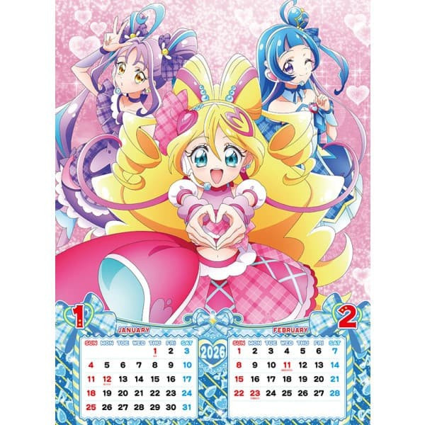 CL-15 Idol光之美少女你與我 2026年 壁掛式月曆 掛曆 *10/18發售! CL-15,Idol,光之美少女,你與我,2026年,壁掛式,月曆,キミとアイドルプリキュア,壁掛式,カレンダー