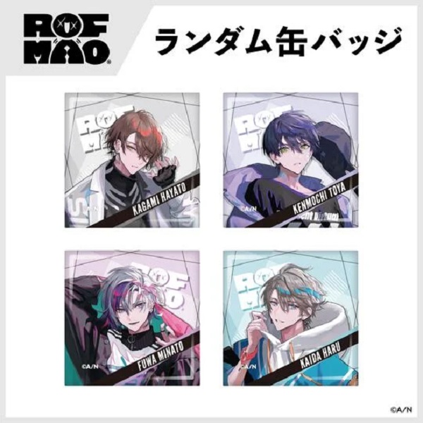 【現貨供應!!】彩虹社 にじさんじ ROF-MAO 新衣裝週邊 隨機方形徽章 彩虹社,にじさんじ,ROF-MAO,徽章