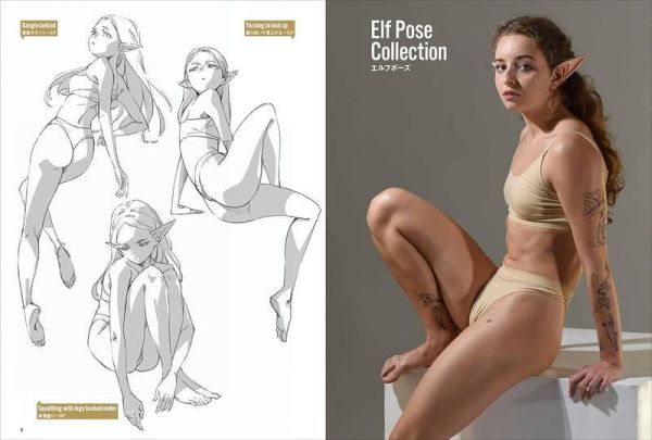 奇幻 姿勢集 妖精 精靈 1 クリエイターのためのファンタジーポーズ集1　妖精・エルフ*4/27發售! 奇幻,姿勢集,妖精,精靈,クリエイターのための,ファンタジーポーズ集,エルフ