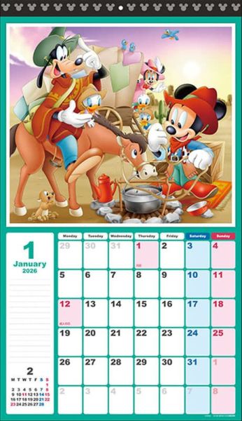 CL-65 迪士尼 Disney 2026年 壁掛式月曆 掛曆 *9/20發售! CL-65,迪士尼,Disney,2026年,壁掛式,月曆,掛曆,ディズニー,カレンダー
