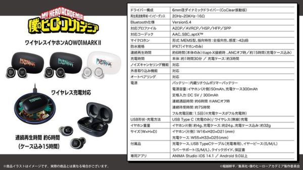 ONKYO 我的英雄學院 聯名耳機 AOW01 MARKⅡ【跨境】0826*10月下旬-11月上旬發售! ONKYO,我的英雄學院,聯名,耳機,AOW01,MARKⅡ,僕のヒーローアカデミア