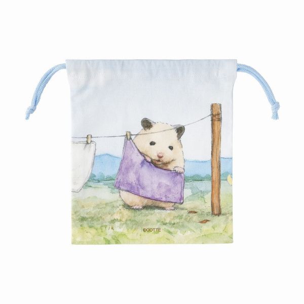 GORILLAND 倉鼠 助六的日常 束口袋 好睏喔ver. 2025原畫展 倉鼠,助六的日常,黃金鼠,波利鼠,熊鼠,韓彬,GOTTE,束口袋,Ham,原畫展