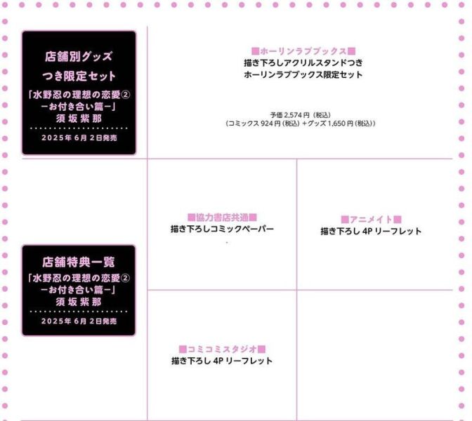 各店家特典版 日文漫畫 須坂紫那「水野忍的理想戀愛 水野忍の理想の恋愛 (2) -お付き合い篇-」*6/2發售! 店家特典,日文漫畫,須坂紫那,水野忍的理想戀愛,水野忍の理想の恋愛,お付き合い篇