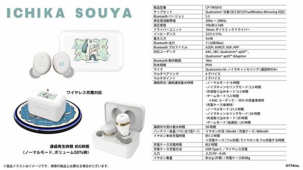 ONKYO 宗谷いちか 宗谷一花 774inc. 聯名耳機 CP-TWS01E【跨境】0211*4月發售! ONKYO,宗谷いちか,宗谷一花,774inc.,聯名,耳機,CP-TWS01E