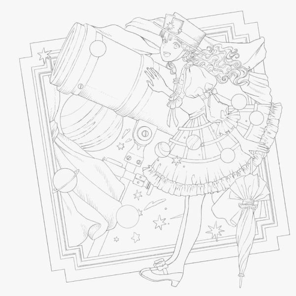 黒イ森 著色本 第2彈 「空想少女博物館」 *2026/1/19發售! 黒イ森,著色本,第2彈,空想少女博物館,ぬり絵