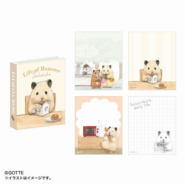 GORILLAND 倉鼠 助六的日常 便條紙 讀書ver. 2025原畫展 倉鼠,助六的日常,黃金鼠,波利鼠,熊鼠,韓彬,GOTTE,便條紙,Ham,原畫展