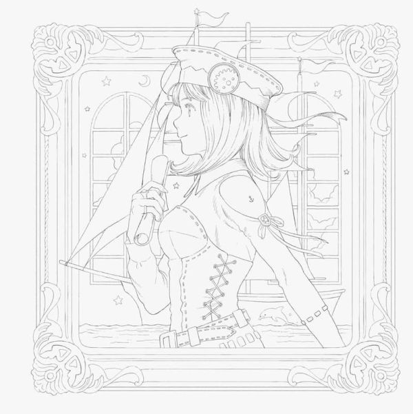 黒イ森 著色本 第2彈 「空想少女博物館」 *2026/1/19發售! 黒イ森,著色本,第2彈,空想少女博物館,ぬり絵