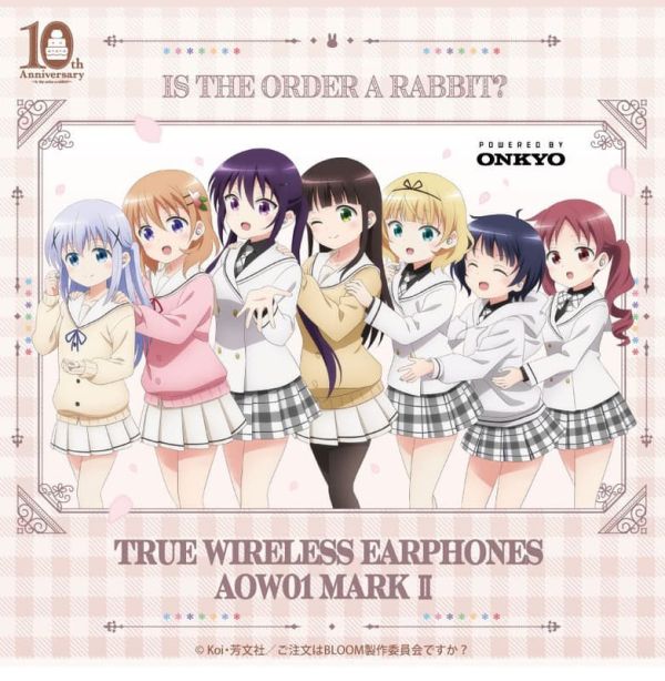 ONKYO 請問您今天要點來兔子嗎 10周年記念 聯名耳機 AOW01 MARKⅡ【跨境】1224*2月下旬～3月上旬發售! ONKYO,請問您今天要來點兔子嗎,10周年,聯名,耳機,ご注文はうさぎですか