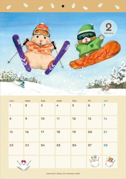 倉鼠 助六的日常 2026年 壁掛式月曆 掛曆 *10/10發售! 倉鼠,助六的日常,助六の日常,2026年,壁掛式,月曆,掛曆,カレンダー