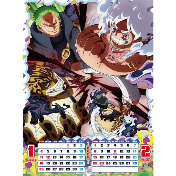 CL-12 ONE PIECE 航海王 海賊王 2026年 壁掛式月曆 掛曆 *10/18發售! CL-12,ONE PIECE,航海王,海賊王,2026年,壁掛式,月曆,掛曆,カレンダー