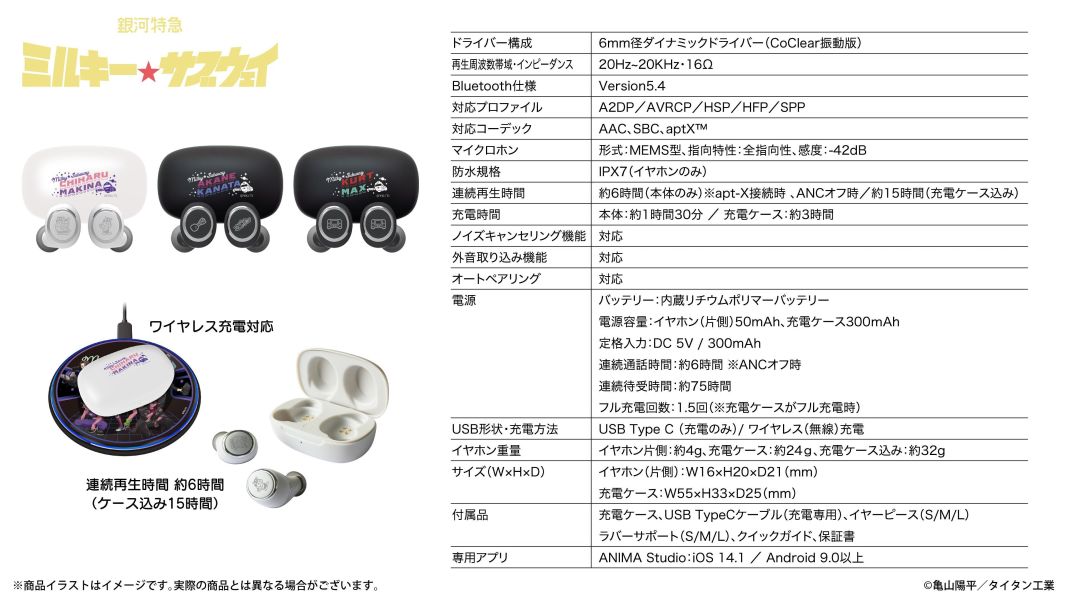 ONKYO 劇場版 銀河特急 Milky Subway 聯名耳機 AOW01 MARKⅡ【跨境】1021 *2027年1月中旬發售! ONKYO,劇場版,銀河特急,Milky Subway,聯名耳機,藍芽耳機,AOW01 MARKⅡ,銀河特急ミルキー☆サブウェイ