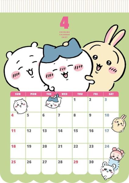 吉伊卡哇 壁掛式月曆 掛曆 2027年 ちいかわ *10/13發售! ちいかわ,吉伊卡哇,壁掛式月曆,掛曆,2027年,ナガノ