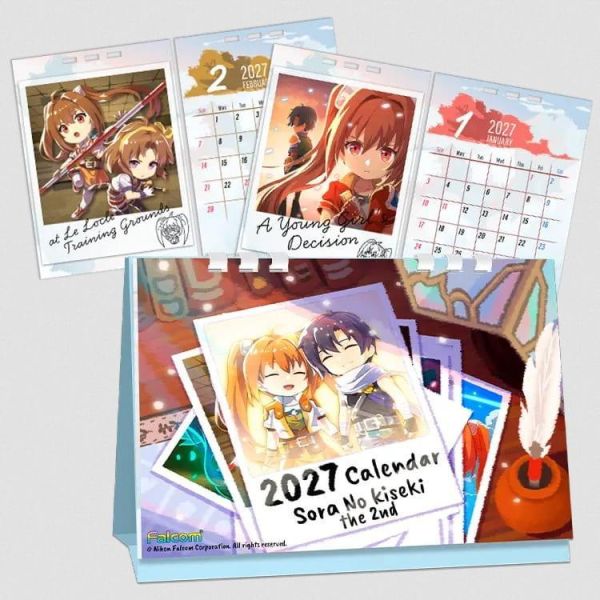Falcom 2027年壁掛式月曆、空之軌跡 the 2nd 桌上型月曆 掛曆 桌曆 *12/18發售! 桌曆,壁掛式月曆,月曆,掛曆,2027年,Falcom,空之軌跡 the 2nd,空の軌跡,亰都ザナドゥ,ファルコム
