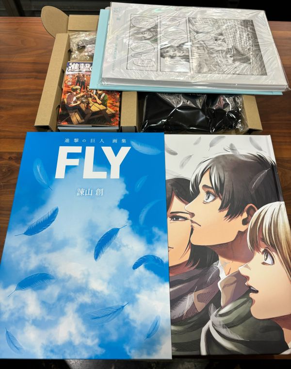 日版現貨 諫山創 進擊的巨人 初畫集「FLY」四大特典:35卷&複製原畫&圍巾&鑰匙組 畫冊*5/2發售! 諫山創 進擊的巨人 畫集 FLY 進撃の巨人 35卷 複製原畫 三笠 圍巾 艾連 鑰匙組 畫冊