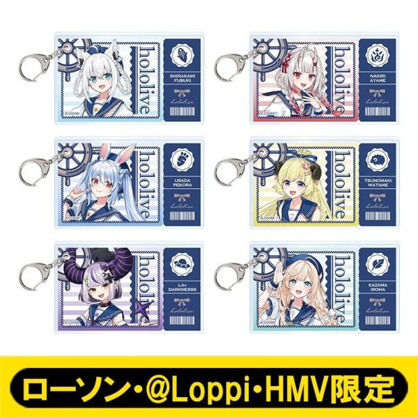 HMV限定 hololive 享受一夏 壓克力鑰匙圈6個組 白上吹雪 百鬼綾目 兔田佩克拉 角卷綿芽0808*12月發售! ホロライブ,HMV,限定,hololive,享受一夏,壓克力,鑰匙圈,白上吹雪,百鬼綾目,兔田佩克拉,角卷綿芽