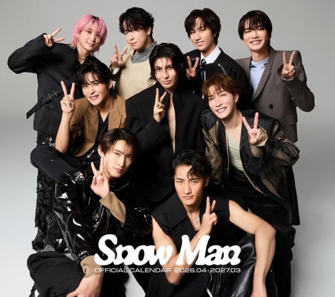 Snow Man 2026.4-2027.3 學年曆 月曆 附:卡片 *26/3/26發售! Snow Man,2026,2027,學年曆,月曆,卡片,カレンダー