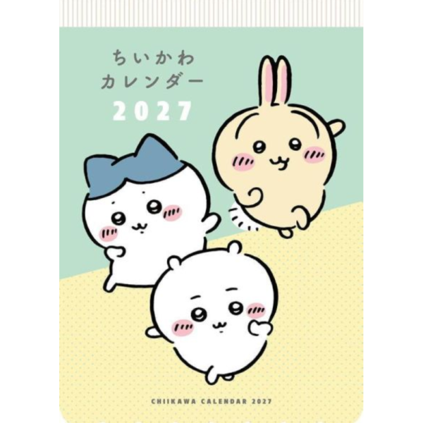 吉伊卡哇 壁掛式月曆 掛曆 2027年 ちいかわ *10/13發售! ちいかわ,吉伊卡哇,壁掛式月曆,掛曆,2027年,ナガノ